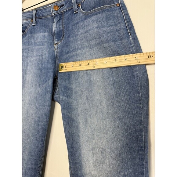 Jessica simpson jeans 10 rolled crop skinny blue dark wash mid rise denim - Picture 6 of 13
